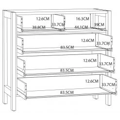 Loftscape Buffet Thurles II - Imitation chêne Sonoma / Blanc -Meubles de salon Soldes 1000364902 220722 501 SKETCH DETAILS P000000001000364902 sketch
