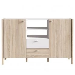 Loftscape Buffet Thurles I - Imitation chêne Sonoma / Blanc -Meubles de salon Soldes 1000364903 220722 030 DETAILS P000000001000364903