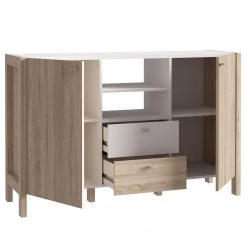 Loftscape Buffet Thurles I - Imitation chêne Sonoma / Blanc -Meubles de salon Soldes 1000364903 220722 031 DETAILS P000000001000364903