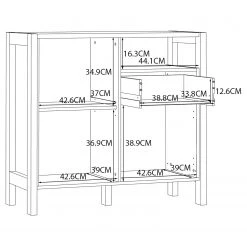 Loftscape Buffet Thurles I - Imitation chêne Sonoma / Blanc -Meubles de salon Soldes 1000364904 220722 501 SKETCH DETAILS P000000001000364904 sketch
