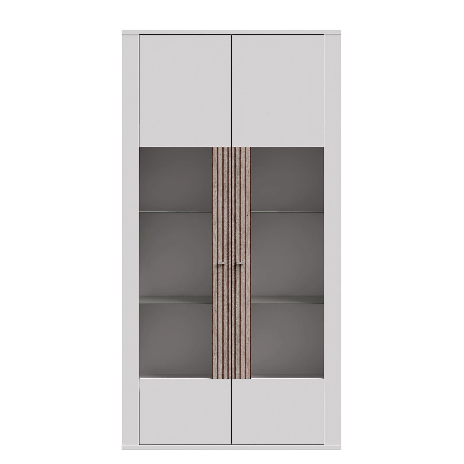 Loftscape Vitrine Millquarter II - Blanc / Imitation chêne clair 10 Loftscape Vitrine Millquarter II - Blanc / Imitation chêne clair – Image 8