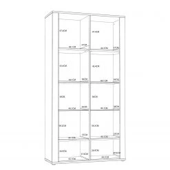 Loftscape Vitrine Millquarter II - Blanc / Imitation chêne clair 21 Loftscape Vitrine Millquarter II - Blanc / Imitation chêne clair -Meubles de salon Soldes 1000364906 220722 501 SKETCH DETAILS P000000001000364906 sketch