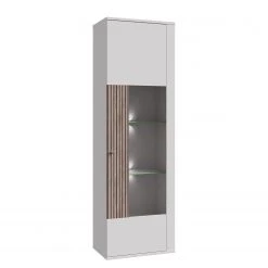 Loftscape Vitrine Millquarter I - Blanc / Imitation chĂŞne clair