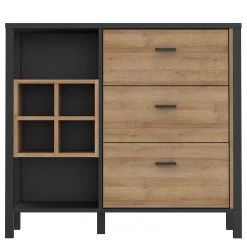 Red Living Buffet Kasala I - Imitation chêne Riviera / Noir -Meubles de salon Soldes 1000364913 220722 030 DETAILS P000000001000364913