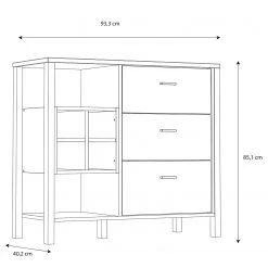 Red Living Buffet Kasala I - Imitation chêne Riviera / Noir -Meubles de salon Soldes 1000364913 220722 500 SKETCH DETAILS P000000001000364913 sketch