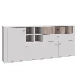 Loftscape Buffet Millquarter - Blanc / Imitation chĂŞne clair