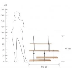 Butlers Étagère murale LIMBO - Chêne massif / Aluminium - Noir / Naturel 15 Butlers Étagère murale LIMBO - Chêne massif / Aluminium - Noir / Naturel -Meubles de salon Soldes 1000365681 220728 500 SKETCH DETAILS P000000001000365681 sketch
