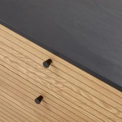 Butlers Commode MODERNIST - Placage chêne / Aluminium - Noir / Naturel -Meubles de salon Soldes 1000365695 220728 080 DETAILS P000000001000365695
