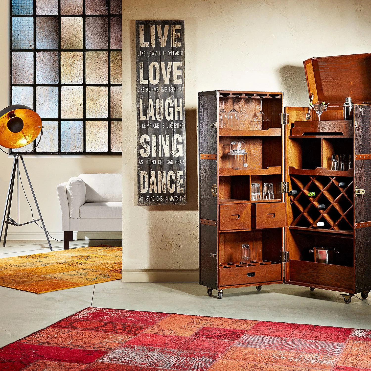 Butlers Valise bar HEMINGWAY - Cuir aniline / Frêne massif - Brun foncé 4 Butlers Valise bar HEMINGWAY - Cuir aniline / Frêne massif - Brun foncé – Image 2