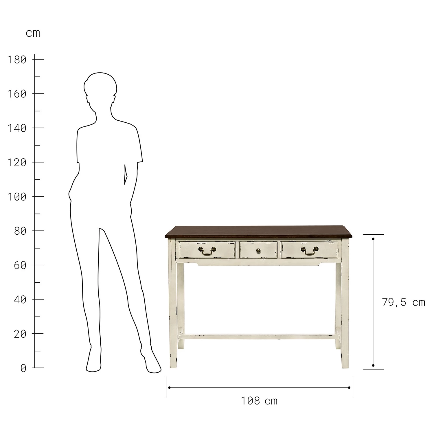 Butlers Console CABOTT COVE - Placage frêne - Crème / Naturel 15 Butlers Console CABOTT COVE - Placage frêne - Crème / Naturel – Image 13