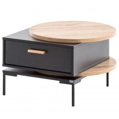 Schildmeyer Table basse Looks I - Noir / Imitation chĂȘne