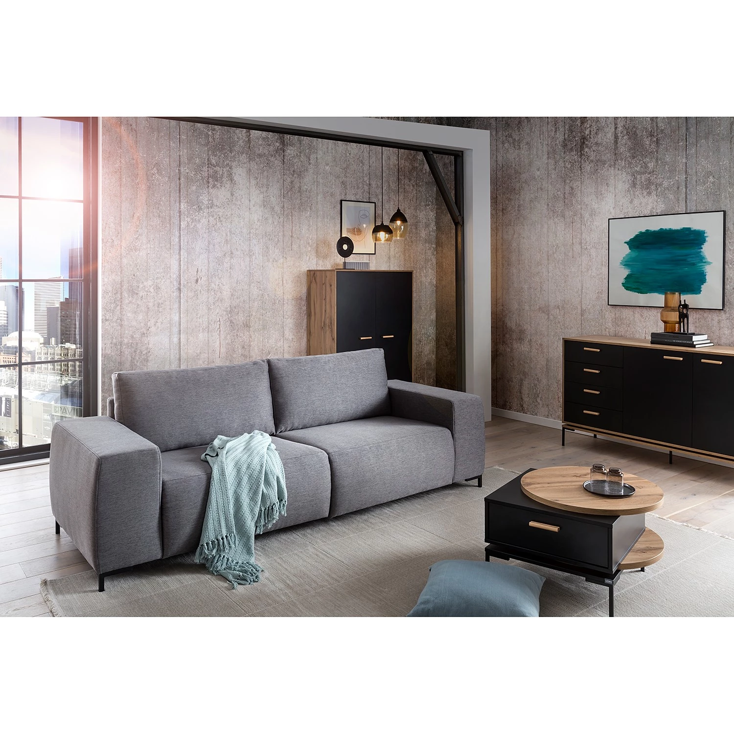 Schildmeyer Table basse Looks I - Noir / Imitation chêne 5 Schildmeyer Table basse Looks I - Noir / Imitation chêne – Image 3