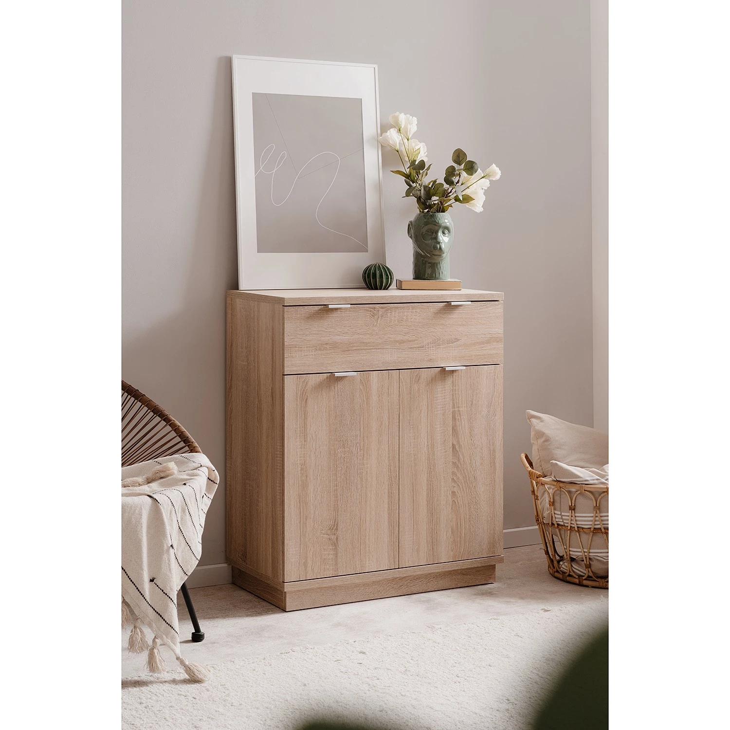 Loftscape Buffet Alcester I - Imitation chêne Sonoma 4 Loftscape Buffet Alcester I - Imitation chêne Sonoma – Image 2