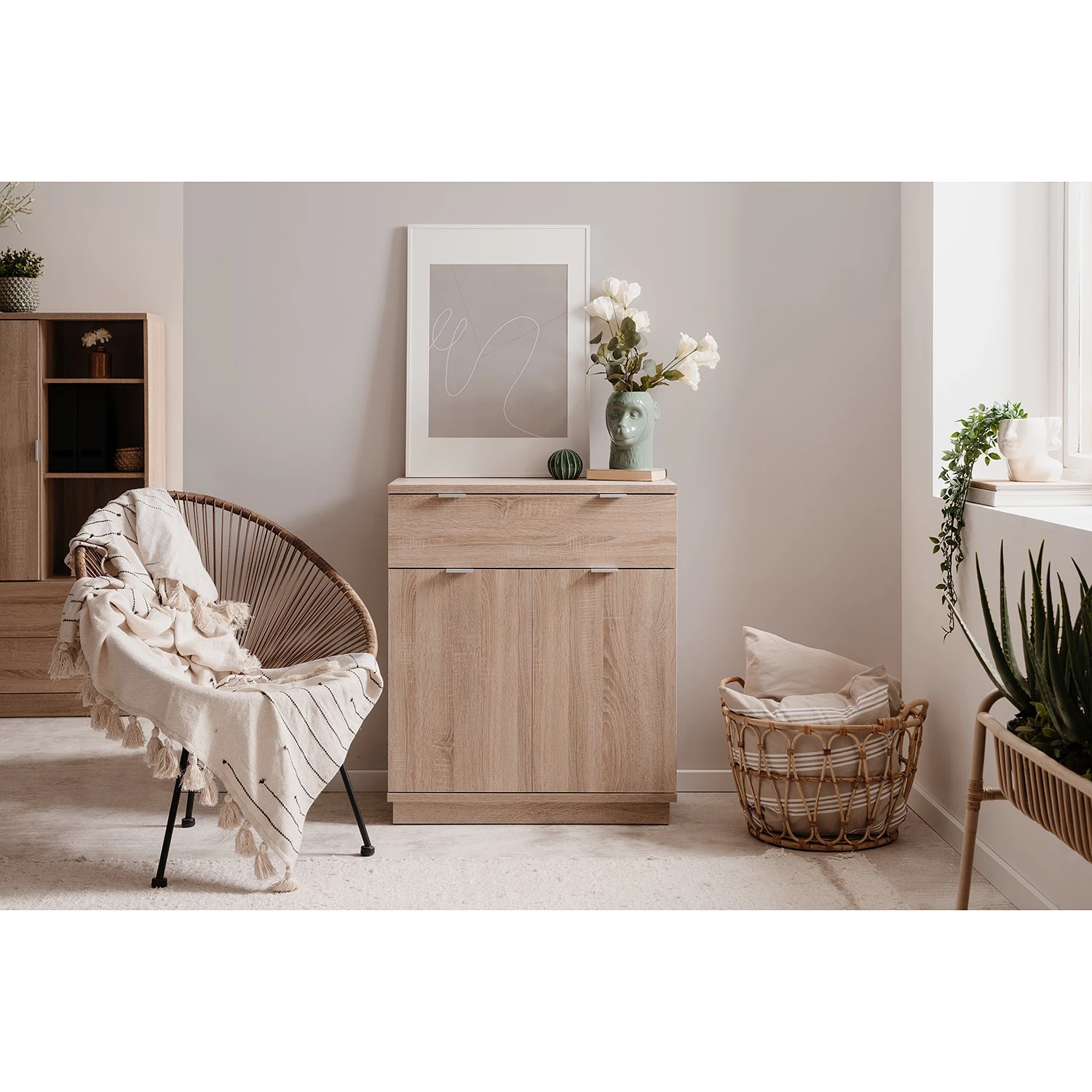 Loftscape Buffet Alcester I - Imitation chêne Sonoma 5 Loftscape Buffet Alcester I - Imitation chêne Sonoma – Image 3