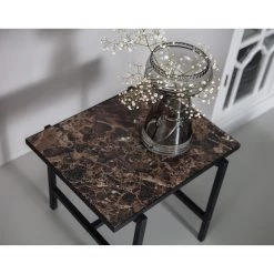 Red Living Bout de canapé Bowes - Imitation marbre marron / Noir -Meubles de salon Soldes 1000366390 220823 021 MOOD DETAILS P000000001000366390 mood