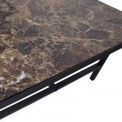 Red Living Bout de canapé Bowes - Imitation marbre marron / Noir -Meubles de salon Soldes 1000366390 220823 060 DETAILS P000000001000366390