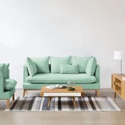 Mørteens Canapé Sulviken (3 places) - Tissu Dona : Vert menthe -Meubles de salon Soldes 2 sitzer sofa nelson mint gruen 3999728