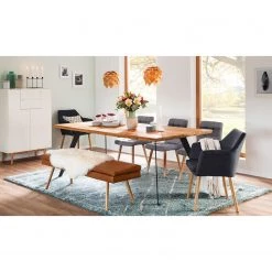 Mørteens Buffet haut Lindholm I - Partiellement en chêne massif - Blanc -Meubles de salon Soldes armlehnenstuhl nicholas ii webstoff eiche massiv anthrazit 4762000