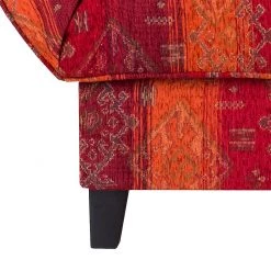 Maison Belfort Récamière Adelaide (convertible) - Tissu rouge - Accoudoir à gauche (vue de face) -Meubles de salon Soldes artex recamire 2013 12 03 1 313812