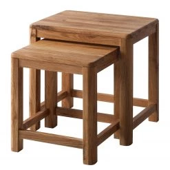 Ars Natura Table d’appoint Anamur (2er-Set) - Chêne 13 Ars Natura Table d’appoint Anamur (2er-Set) - Chêne -Meubles de salon Soldes beistelltisch anamur 2er set wildeiche massiv 4726460