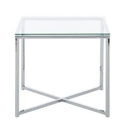 Fredriks Table d'appoint Cross - Verre clair, carrée -Meubles de salon Soldes beistelltisch cross glas klar eckig 427361