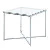 Fredriks Table d'appoint Cross - Verre clair, carrée -Meubles de salon Soldes beistelltisch cross glas klar eckig 427369