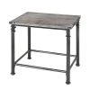 Ars manufacti Table d'appoint Doubs I - Acier / Bois massif - Noir ancien / Gris cérusé 2 Ars manufacti Table d'appoint Doubs I - Acier / Bois massif - Noir ancien / Gris cérusé -Meubles de salon Soldes beistelltisch doubs i stahl massivholz antik schwarz grau gekaelkt 1427556
