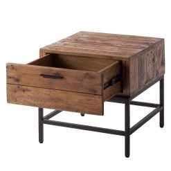 Ars manufacti Table d’appoint Grasby - Pin recyclé / Métal - Pin foncé / Noir 11 Ars manufacti Table d’appoint Grasby - Pin recyclé / Métal - Pin foncé / Noir -Meubles de salon Soldes beistelltisch grasby altholz pinie metall pinie dunkel schwarz 4884660