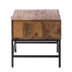Ars manufacti Table d’appoint Grasby - Pin recyclé / Métal - Pin foncé / Noir 13 Ars manufacti Table d’appoint Grasby - Pin recyclé / Métal - Pin foncé / Noir -Meubles de salon Soldes beistelltisch grasby altholz pinie metall pinie dunkel schwarz 4884668