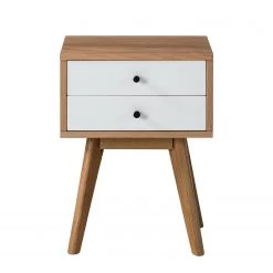 Mørteens Table dappoint Kamion - Hauteur : 58 cm -Meubles de salon Soldes beistelltisch kamion eiche teilmassiv weiss eiche 58 4823624