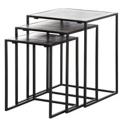 Ars manufacti Table d'appoint gigogne Mibu (3 élém.) - Métal - Multicolore