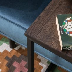 Eva Padberg Collection Table d’appoint Montverde II - Chêne massif / Métal - Chêne foncé / Noir -Meubles de salon Soldes beistelltisch montverde ii eiche massiv metall eiche dunkel schwarz 4774804