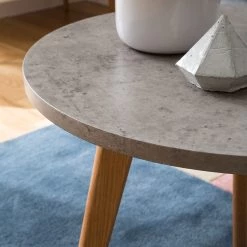 Mørteens Table dappoint Nilla II (2 éléments) - Imitation béton -Meubles de salon Soldes beistelltisch set nilla ii 2 teilig eiche teilmassiv beton dekor 4783420