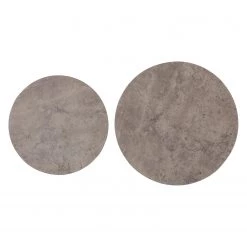 Mørteens Table dappoint Nilla II (2 éléments) - Imitation béton -Meubles de salon Soldes beistelltisch set nilla ii 2 teilig eiche teilmassiv marmor weiss dekor 4759532