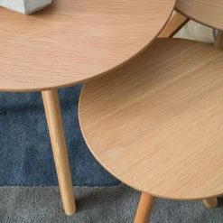 Mørteens Table d’appoint Past II (3 éléments) - Chêne partiellement massif -Meubles de salon Soldes beistelltisch set past past ii 3 teilig eiche teilmassiv 4872604