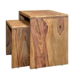 Ars Natura Tables gigognes Trangle (2 éléments) - Sheesham massif -Meubles de salon Soldes beistelltisch set trangle 2 teilig sheesham massiv 2841682
