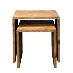Ars Natura Tables gigognes Trangle (2 éléments) - Sheesham massif -Meubles de salon Soldes beistelltisch set trangle 2 teilig sheesham massiv 2841686