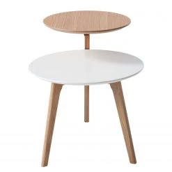 Mørteens Table d'appoint Wolka - Chêne partiellement massif - Chêne / Blanc 20 Mørteens Table d'appoint Wolka - Chêne partiellement massif - Chêne / Blanc -Meubles de salon Soldes beistelltisch wolka eiche teilmassiv eiche weiss 4760160