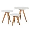 Mørteens Tables gigognes Past (lot de 3) 1 Mørteens Tables gigognes Past (lot de 3) -Meubles de salon Soldes beistelltische past 3er set weiss lackiert 359580
