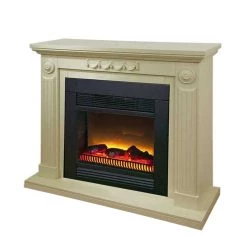 Montreux Cheminée électrique Bergamo - Blanc cassé