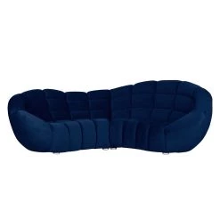 Jack & Alice Grand canapé Blair - Microfibre bleu -Meubles de salon Soldes bigsofa blair microfaser blau 297155