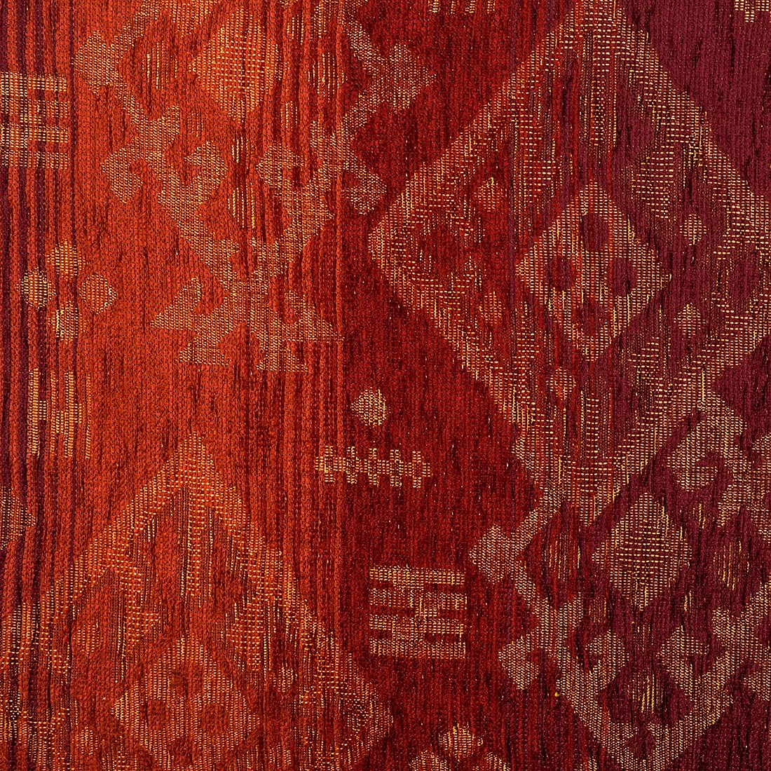 Maison Belfort Grand canapé Christian - Cuir synthétique marron foncé / Tissu rouge - Marron foncé / Rouge 15 Maison Belfort Grand canapé Christian - Cuir synthétique marron foncé / Tissu rouge - Marron foncé / Rouge – Image 13