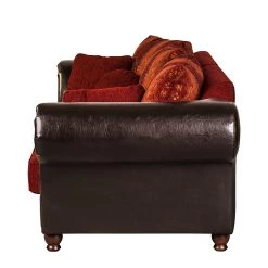 Maison Belfort Grand canapé Christian - Cuir synthétique marron foncé / Tissu rouge - Marron foncé / Rouge 21 Maison Belfort Grand canapé Christian - Cuir synthétique marron foncé / Tissu rouge - Marron foncé / Rouge -Meubles de salon Soldes bigsofa christian kunstleder schwarz webstoff rot 354611