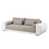 Roomscape Grand canapé Cubba (convertible) - Blanc / Cappuccino 1 Roomscape Grand canapé Cubba (convertible) - Blanc / Cappuccino -Meubles de salon Soldes bigsofa cubba mit schlaffunktion kunstleder strukturstoff weiss cappuccino 4069524