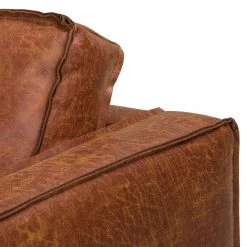 Ars manufacti Canapé 3 places FORT DODGE - Aspect cuir vieilli - Microfibre Yaka: Cognac -Meubles de salon Soldes bigsofa fort dodge antiklederlook cognac 4669568 1