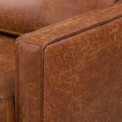 Ars manufacti Canapé 3 places FORT DODGE - Aspect cuir vieilli - Microfibre Yaka: Cognac -Meubles de salon Soldes bigsofa fort dodge antiklederlook cognac 4669572 1