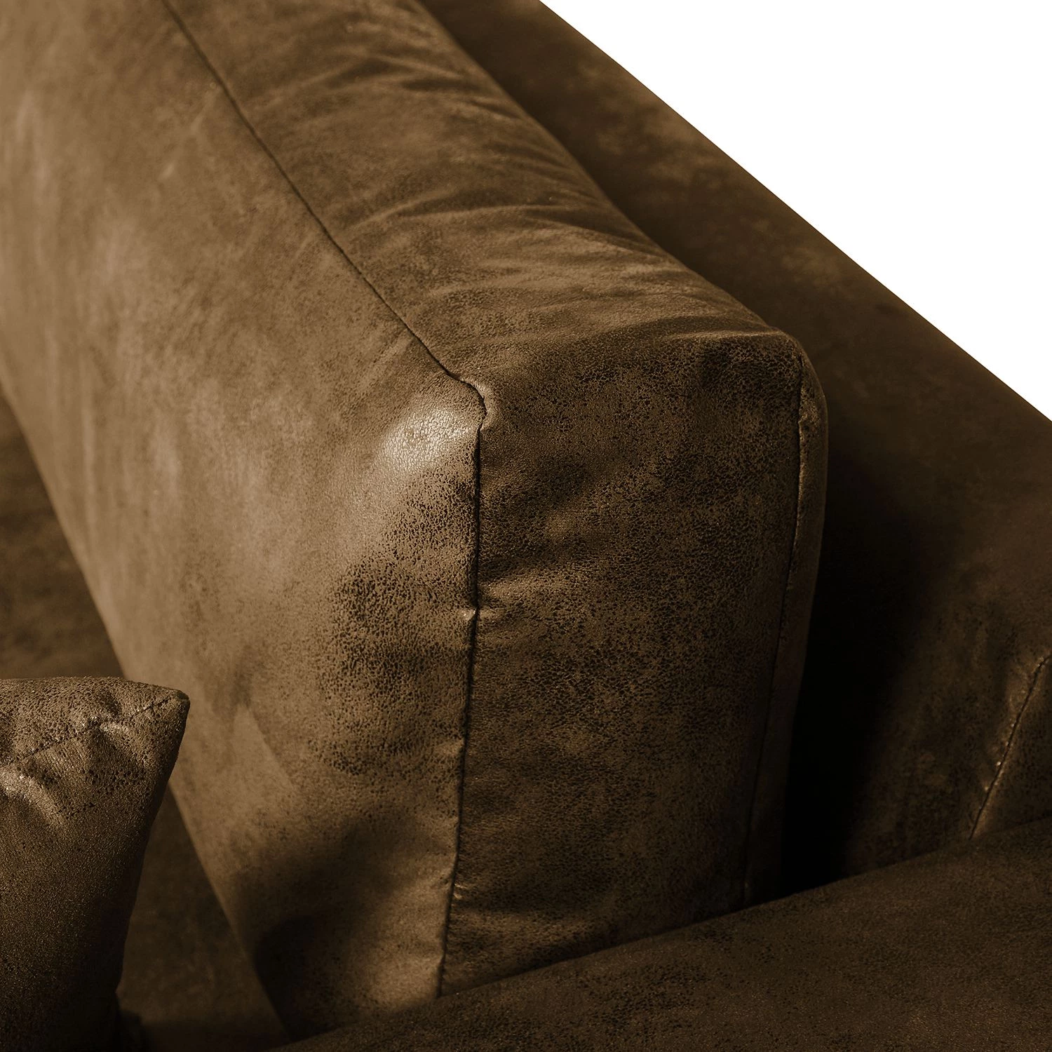 Fredriks Grand canapé Mandor Aspect cuir vieilli - Cognac 11 Fredriks Grand canapé Mandor Aspect cuir vieilli - Cognac – Image 9