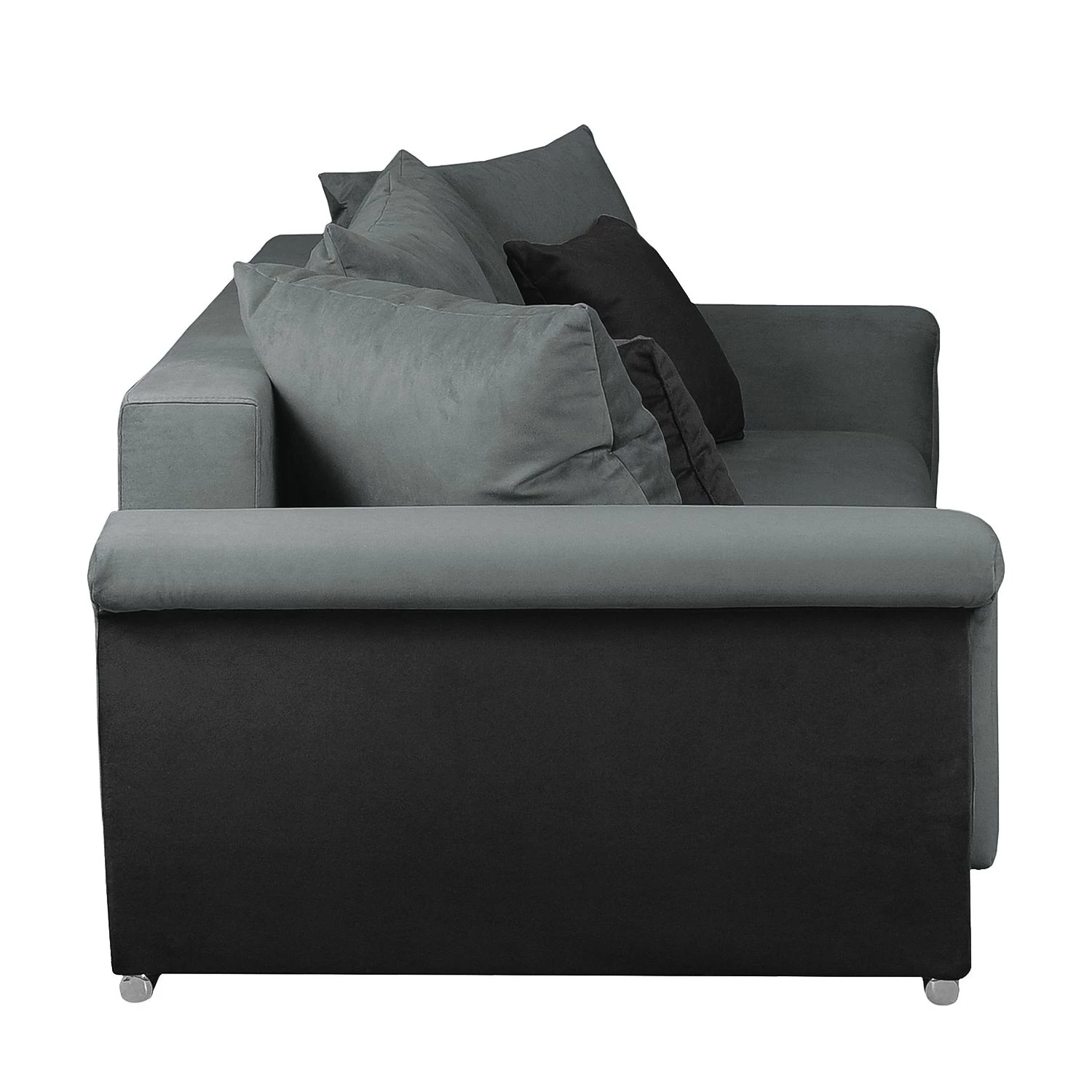 Fredriks Grand canapé Manville (convertible) - Microfibre - Noir / Gris 10 Fredriks Grand canapé Manville (convertible) - Microfibre - Noir / Gris – Image 8