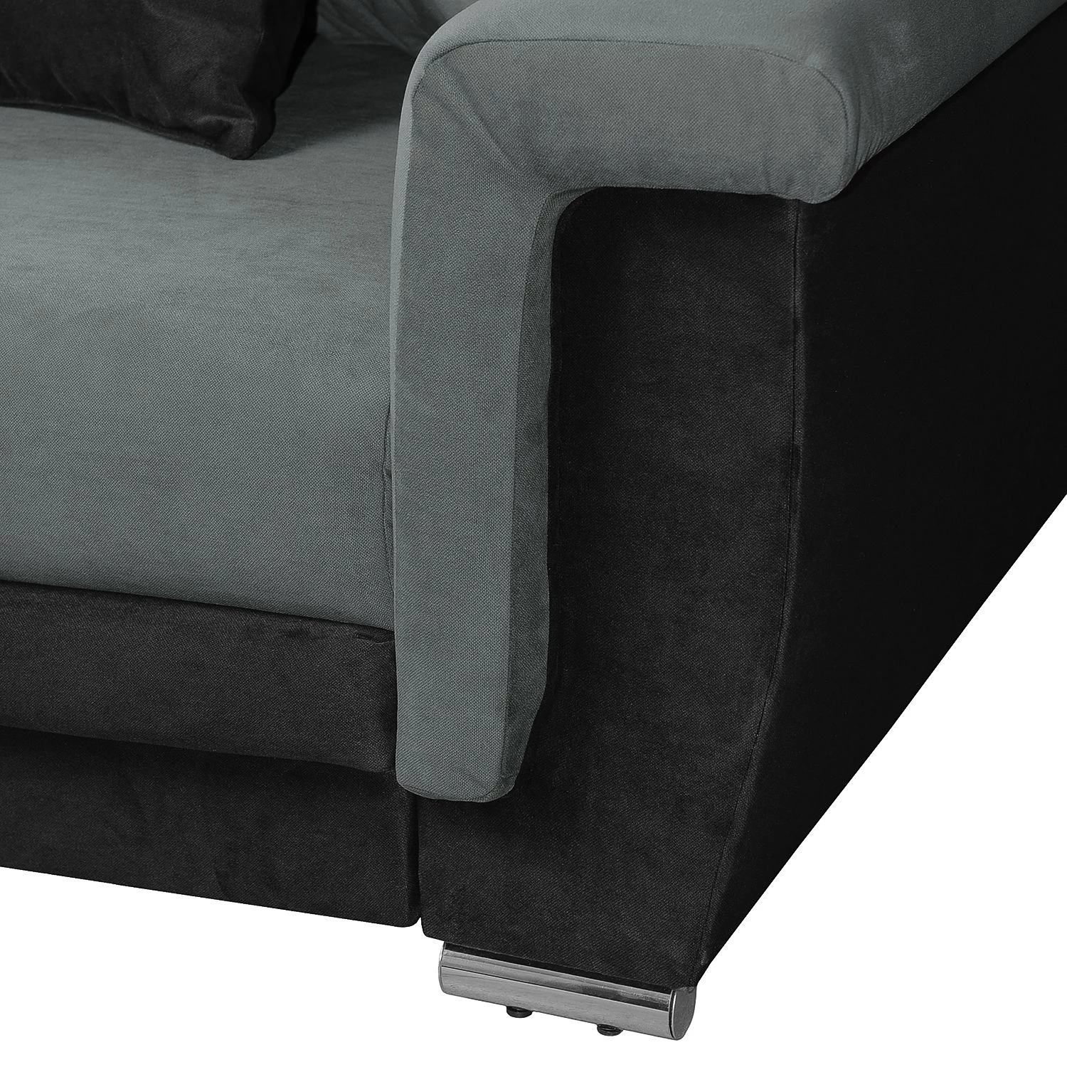 Fredriks Grand canapé Manville (convertible) - Microfibre - Noir / Gris 12 Fredriks Grand canapé Manville (convertible) - Microfibre - Noir / Gris – Image 10