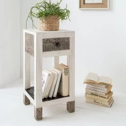 Wolf-Möbel Table d'appointGoa White - Multicolore -Meubles de salon Soldes blumensaeule goa white mehrfarbig 4024156